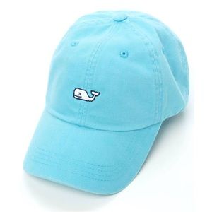 Vineyard Vines Aqua Blue Whale Logo Baseball Hat